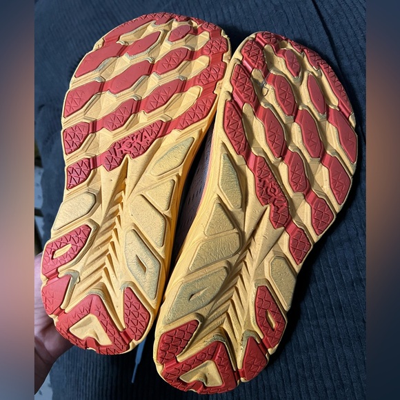 Hoka Sky Blue and Orange Athletic Shoes - Picture 3 of 3